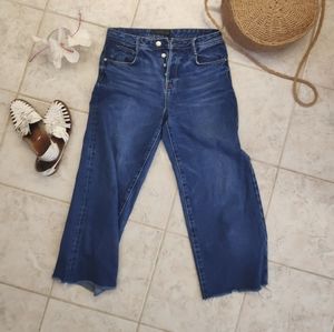 Zara jeans, Cropped, Highwaisted, Non Stretch